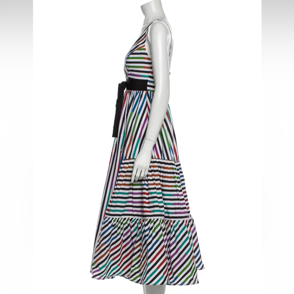 Silvia Tcherassi Catalina del Mar Sangria Striped Cotton Midi Dress πππ - Picture 6 of 8